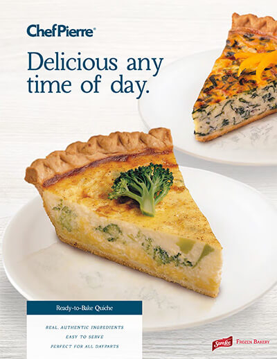Chef Pierre<sup>&reg;</sup> Quiche Sell Sheet