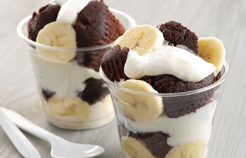 Double Chocolate Muffin & Banana Parfait