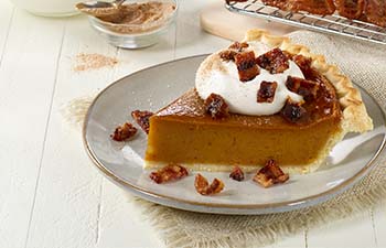 Pumpkin Pie with Spicy Candied Bacon