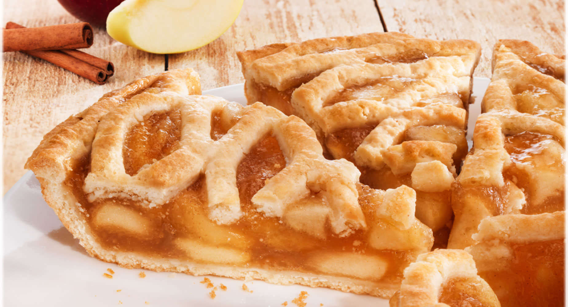 Chef Pierre® Fruit Pie 10" Pre-Baked Apple Lattice Pre-Sliced 8-Slice 6ct/43oz
