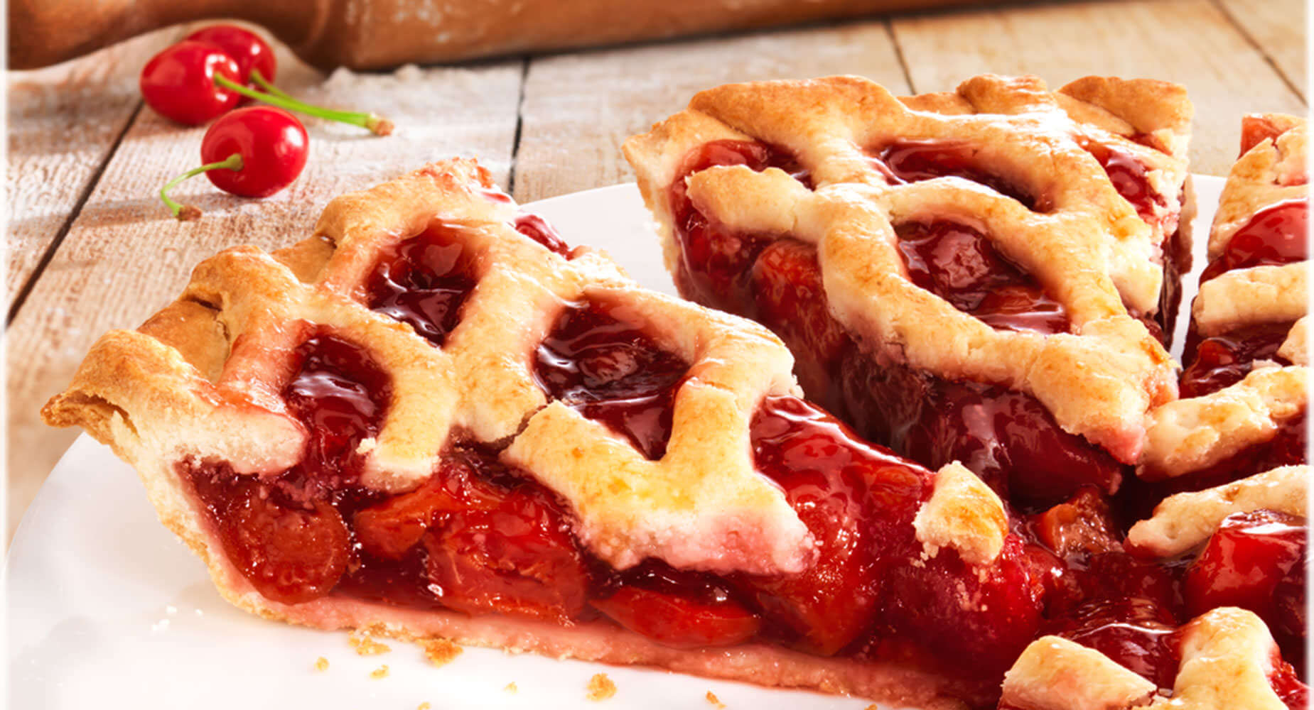 Chef Pierre® Fruit Pie 10" Pre-Baked Cherry Lattice Pre-Sliced 8-Slice 6ct/34oz