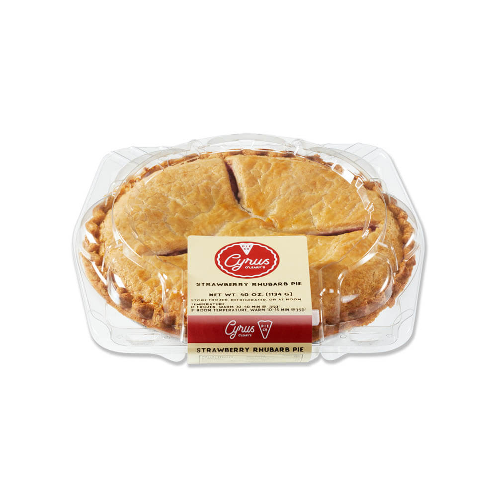 Cyrus O'Leary's® Fruit Pie 9" Pre-Baked Strawberry Rhubarb 8ct/40oz
