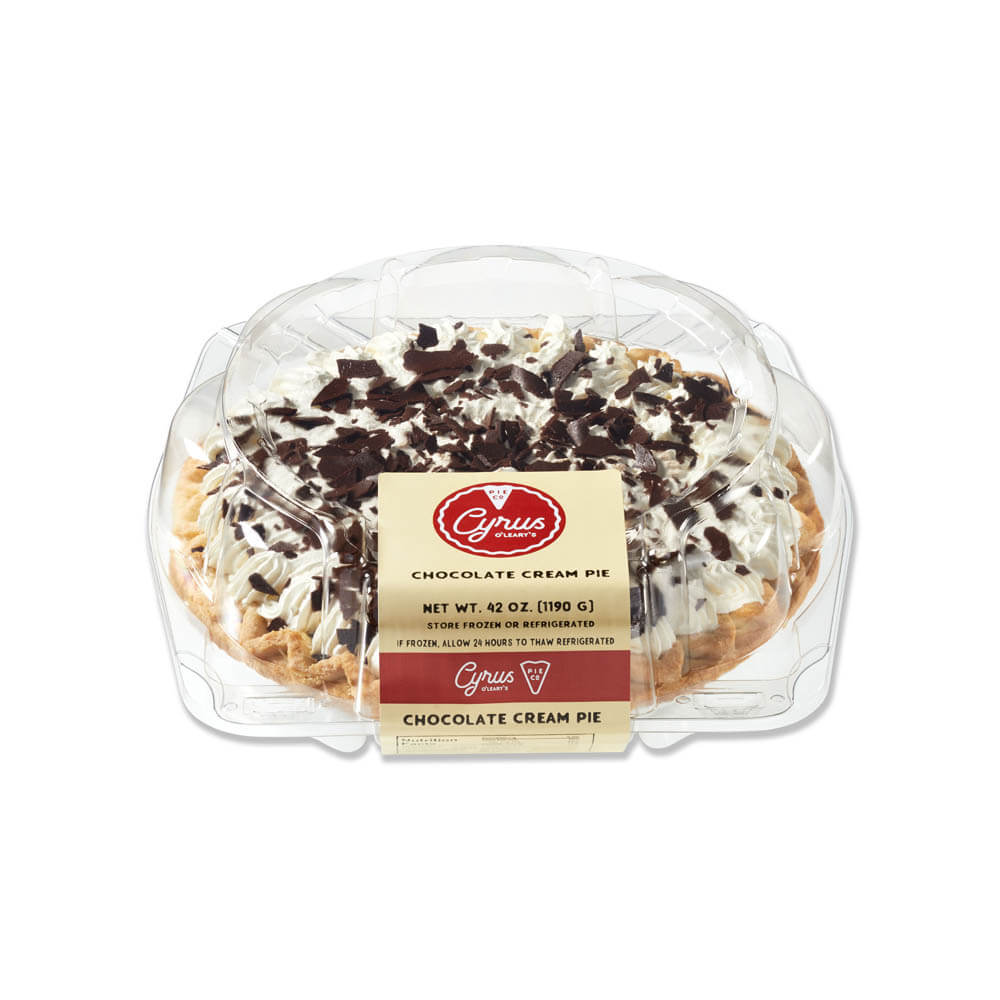 Cyrus O'Leary's® Cream Pie 9" Topped Chocolate 6ct/42oz