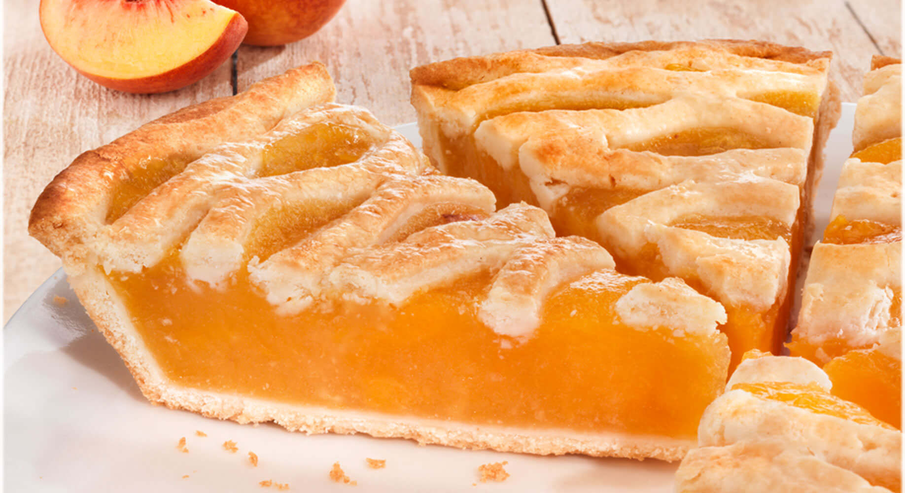 Chef Pierre® Fruit Pie 10" Pre-Baked Peach Lattice Pre-Sliced 8-Slice 6ct/34oz