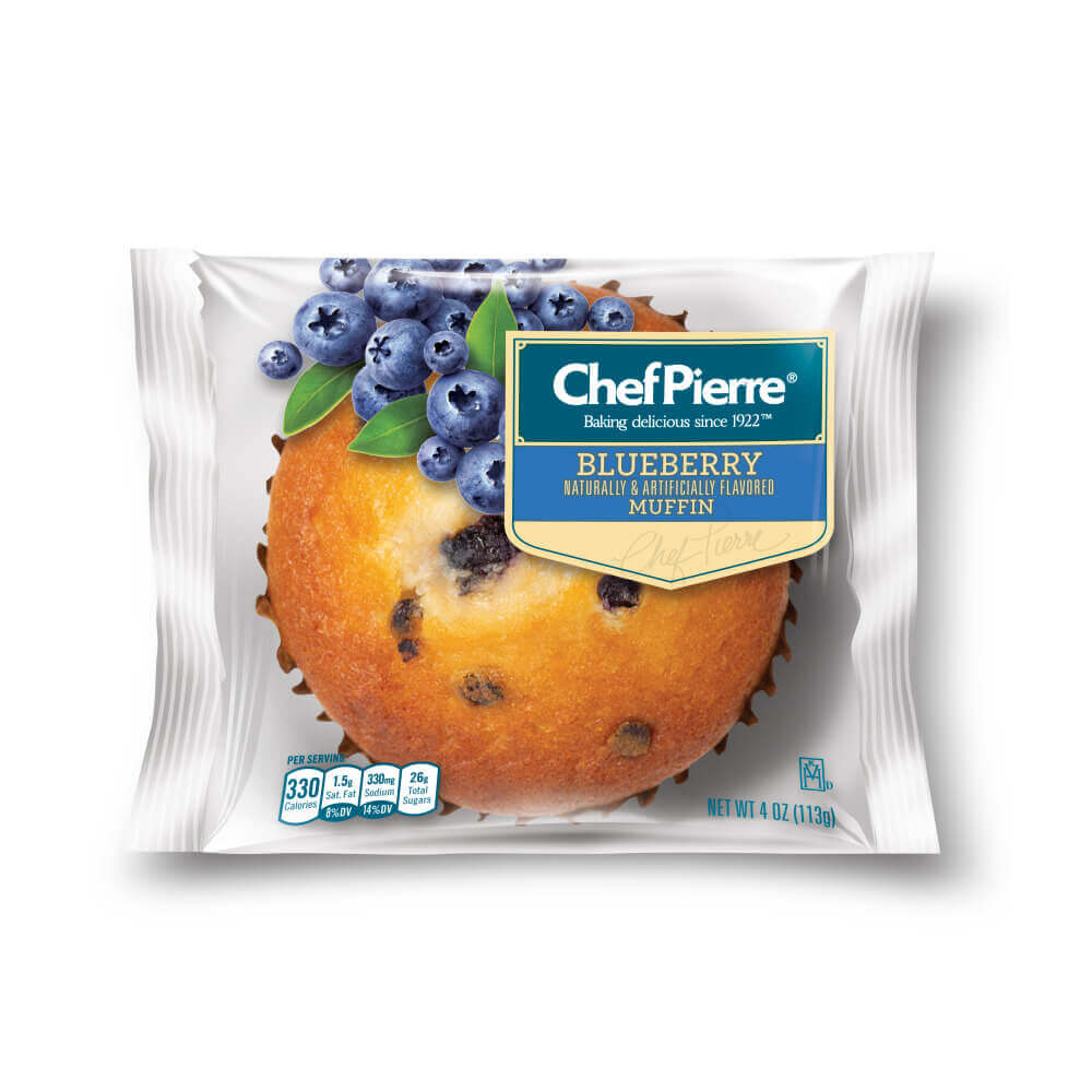 Chef Pierre® Individually Wrapped Muffin Blueberry 12ct/4oz