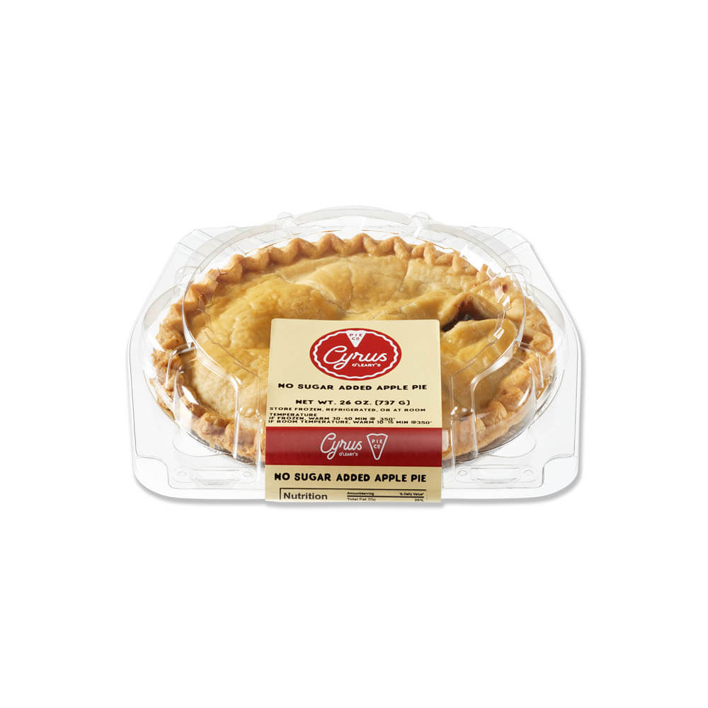 Cyrus O'Leary's® Fruit Pie 8" Pre-Baked No Sugar Added Apple 10ct/23oz