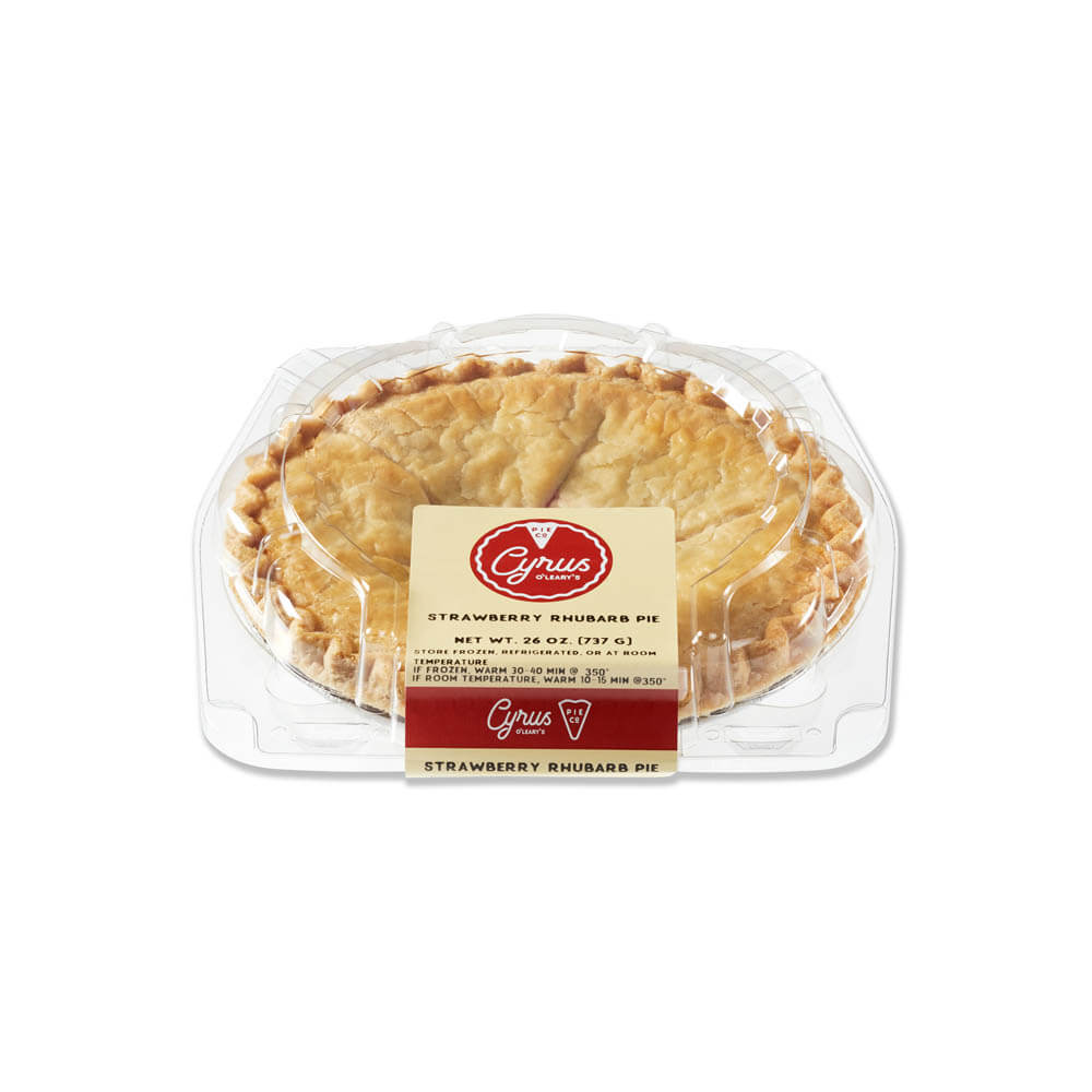 Cyrus O'Leary's® Fruit Pie 8" Pre-Baked Strawberry Rhubarb 10ct/26oz