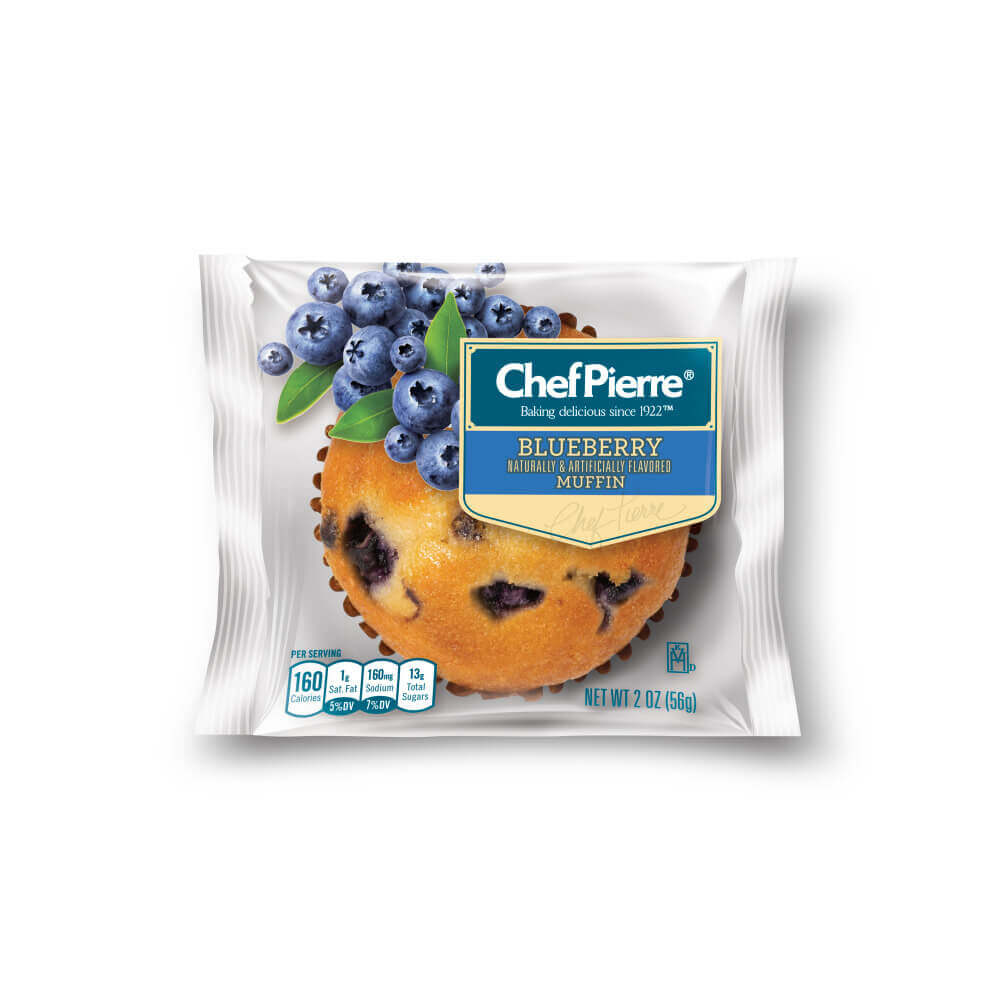 Chef Pierre® Individually Wrapped Muffin Blueberry 48ct/2oz