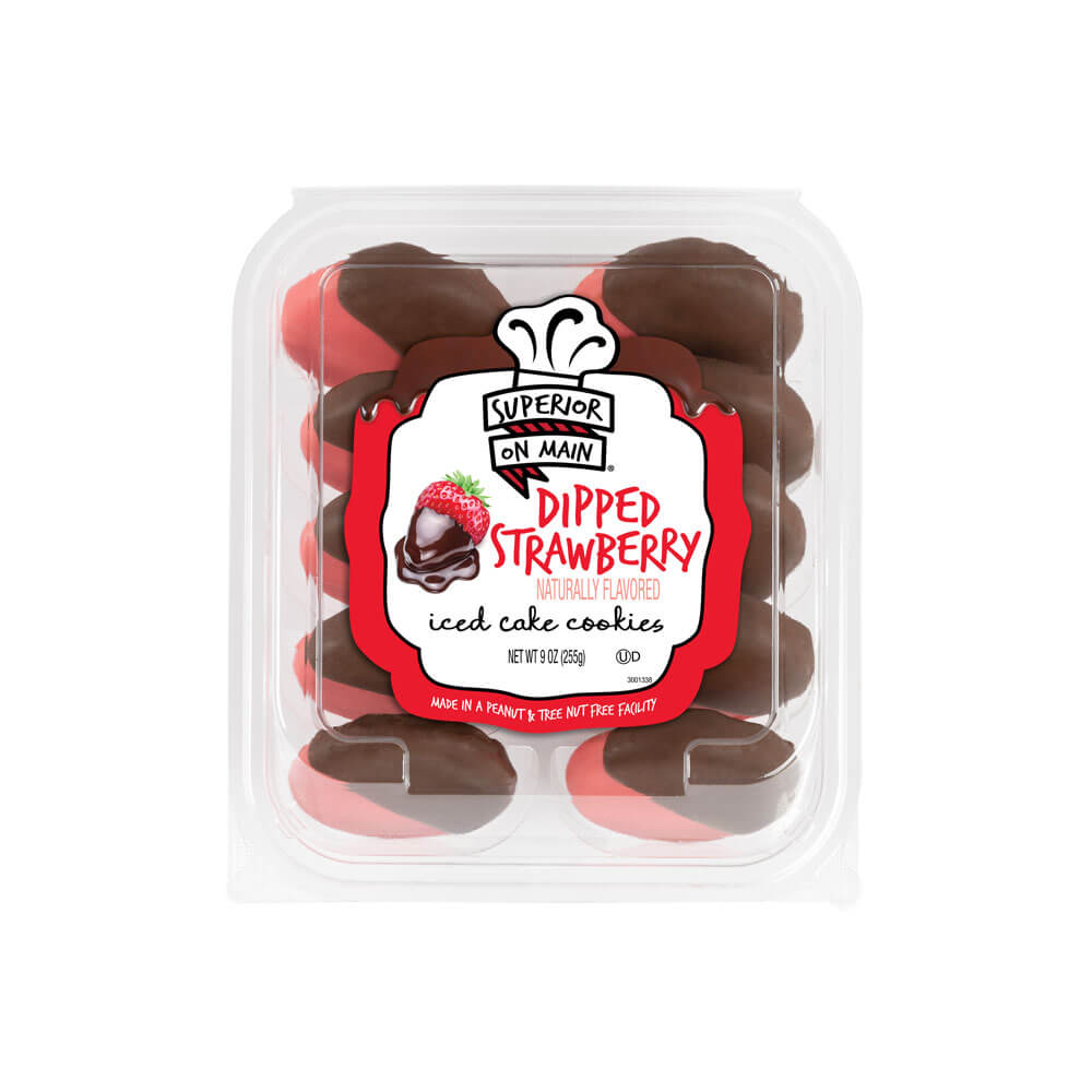 Superior on Main® Dipped Strawberry Iced Cake Cookies 10ct 12/9oz