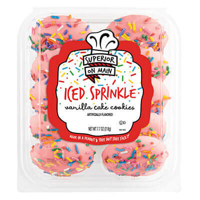 Superior on Main Pink Iced Sprinkle Vanilla Cake Cookies 10ct 12/7.7oz