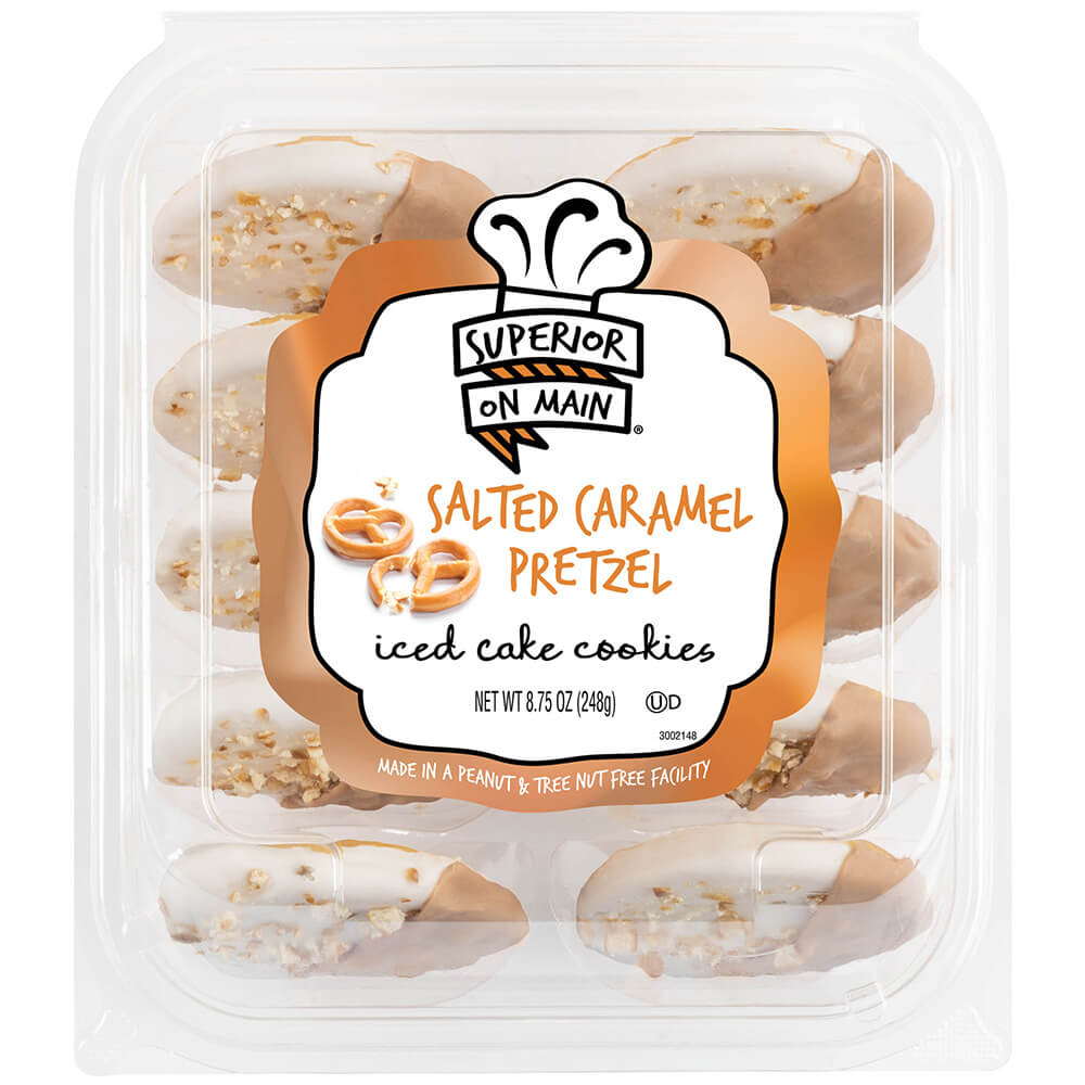 Superior on Main® Salted Caramel Pretzel Iced Cake Cookies 10ct 12/8.75oz