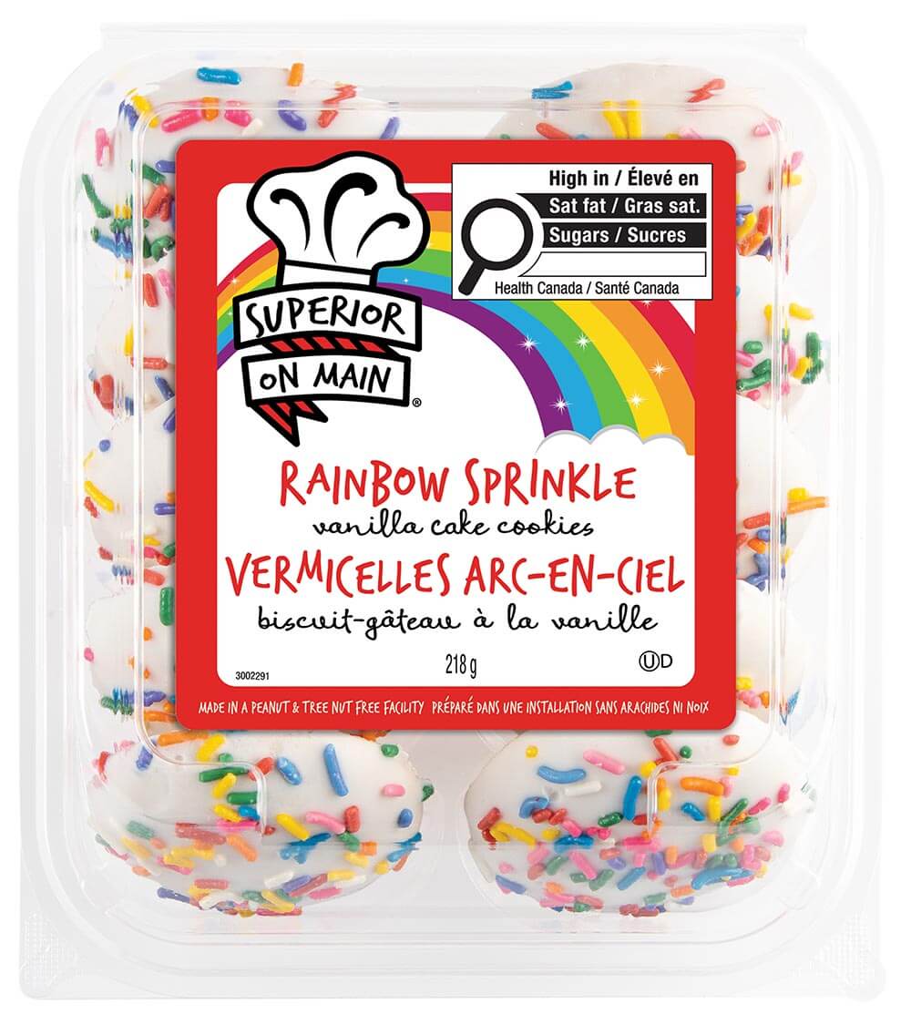 Superior on Main® Rainbow Sprinkle Vanilla Cookies Canada 10ct 12/7.7oz