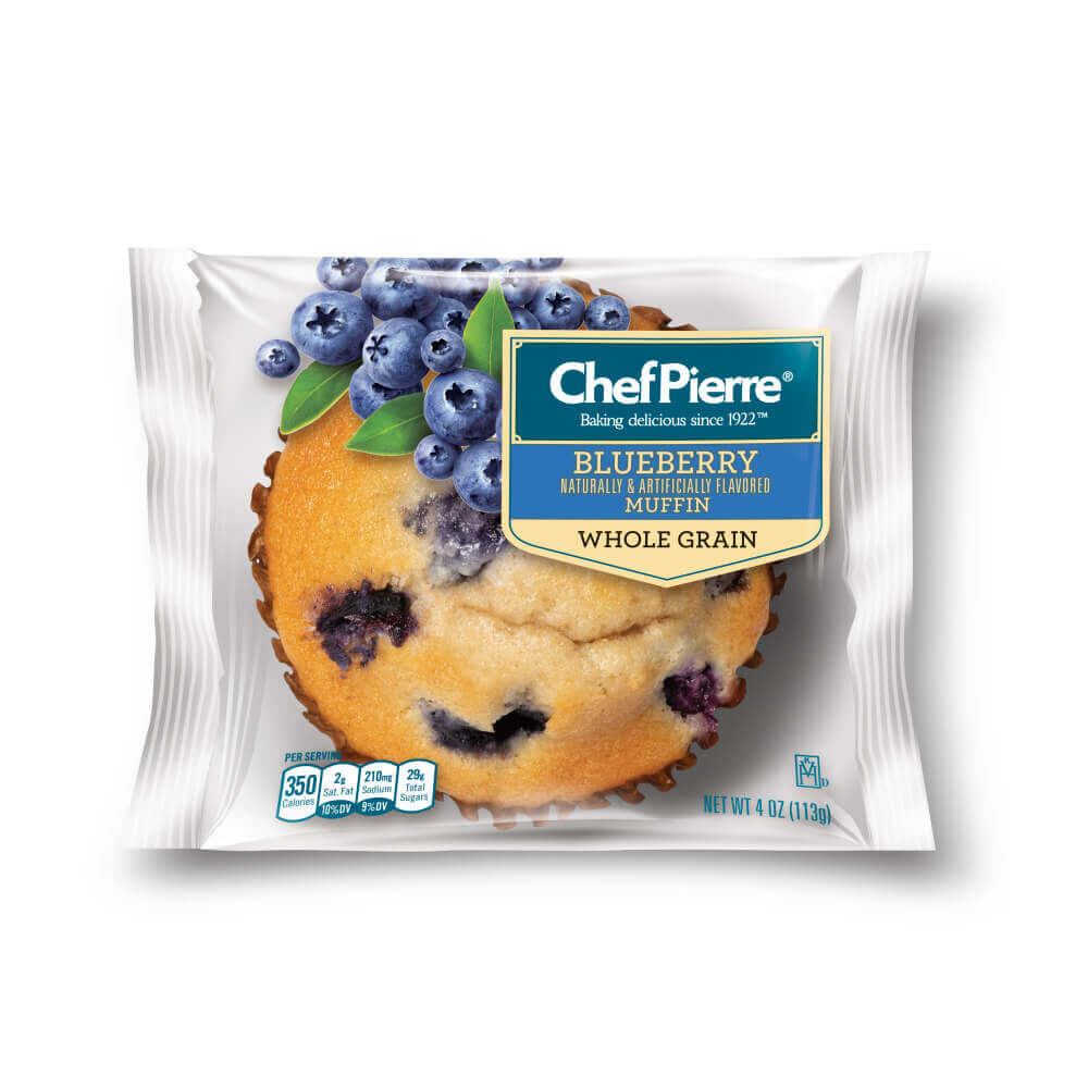 Chef Pierre® Individually Wrapped Muffin 51% Whole Grain Blueberry 24ct/4oz