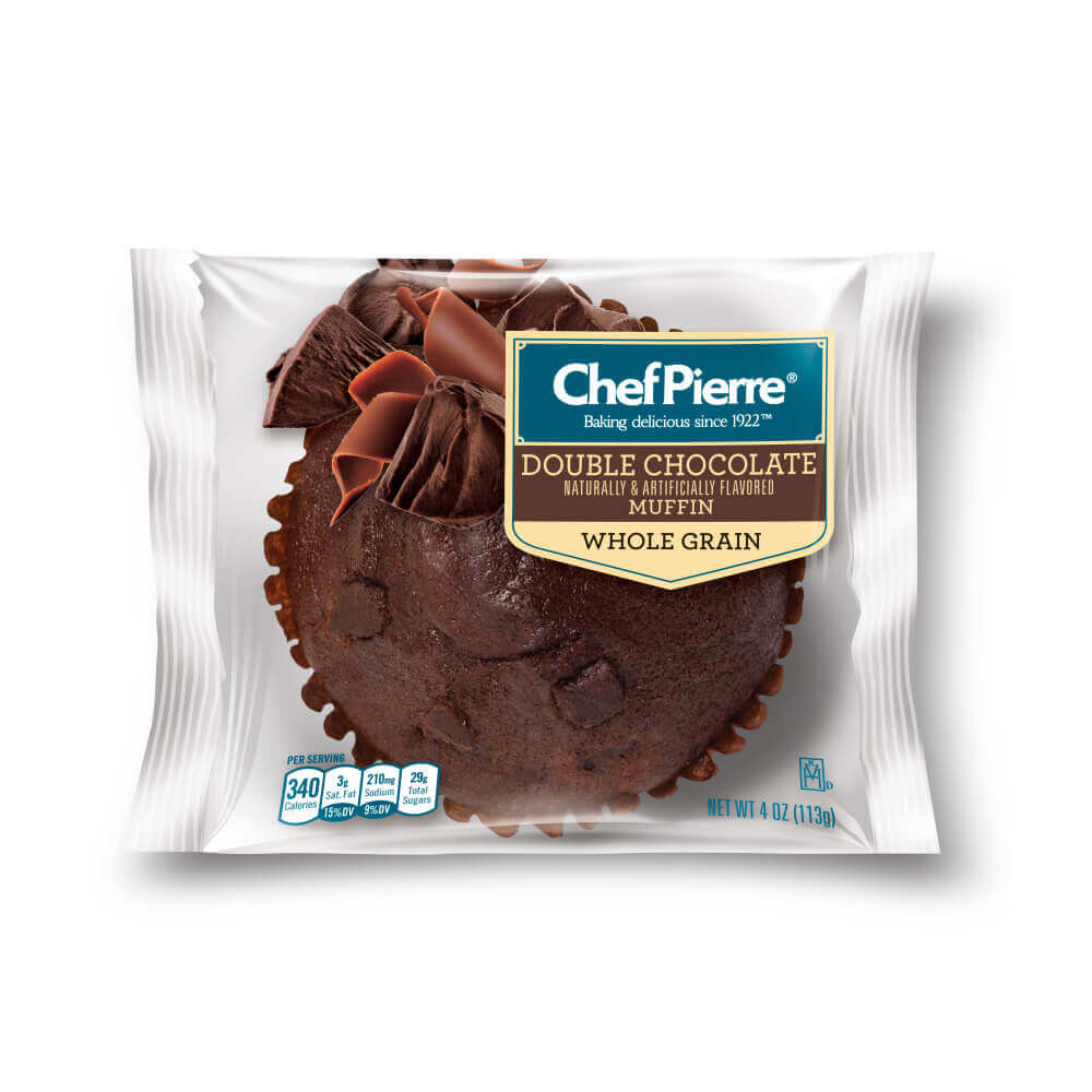 Chef Pierre® Individually Wrapped Muffin 51% Whole Grain Double Chocolate 24ct/4oz