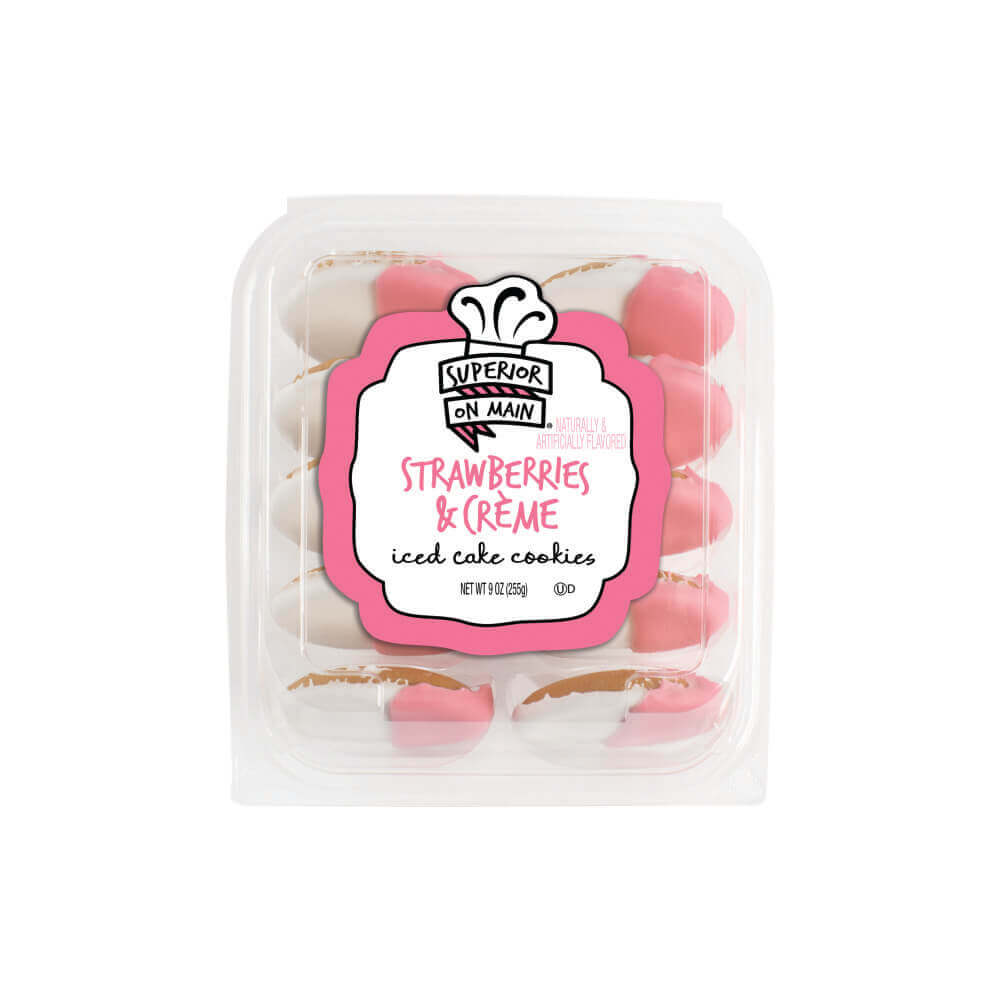 Superior on Main® Strawberries & Crème Iced Cake Cookies 10ct 12/9oz