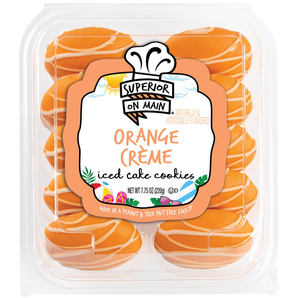 Superior on Main® Orange Crème Iced Cake Cookies 10ct 12/7.75oz