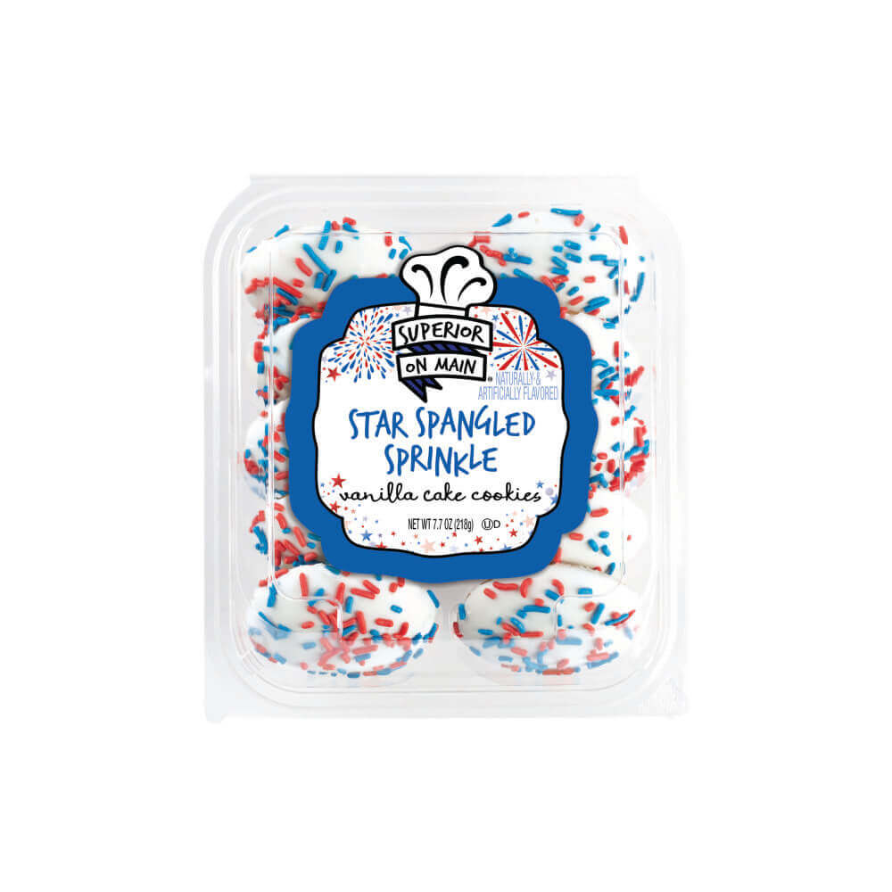 Superior on Main® Star Spangled Sprinkle Iced Cake Cookies 10ct 12/7.7oz